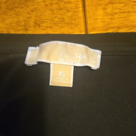 Michael Kors Black Tank Top with Sheer Hem - Picture 3 of 3